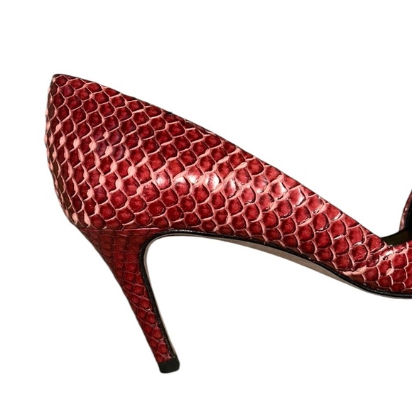 Rebecca Minkoff Paprika Python Leather Snakeskin Brie D’Orsay Heels - 7 - Picture 11 of 16
